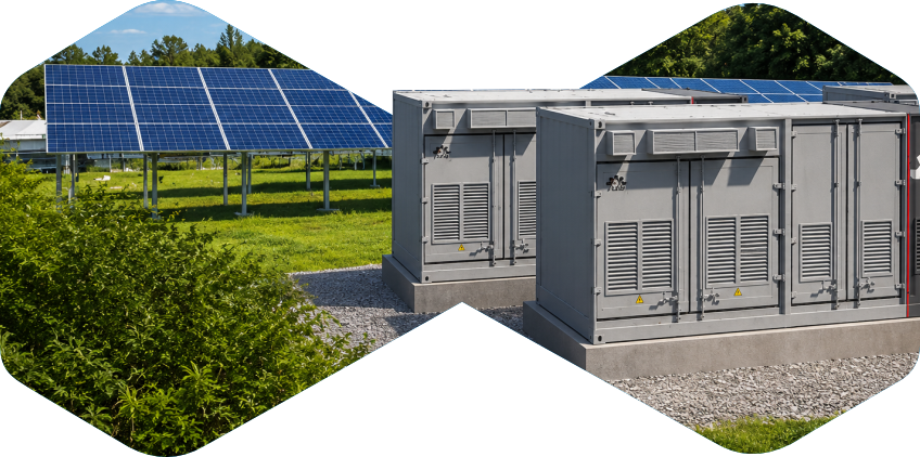 Solar inverters installed at a photovoltaic power plant